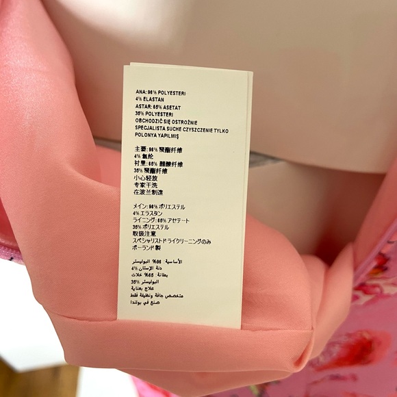 PETER PILOTTO Asymetrical Drop Waist Floral Dress Peony Size 8 Handkerchief Hem - Picture 13 of 13